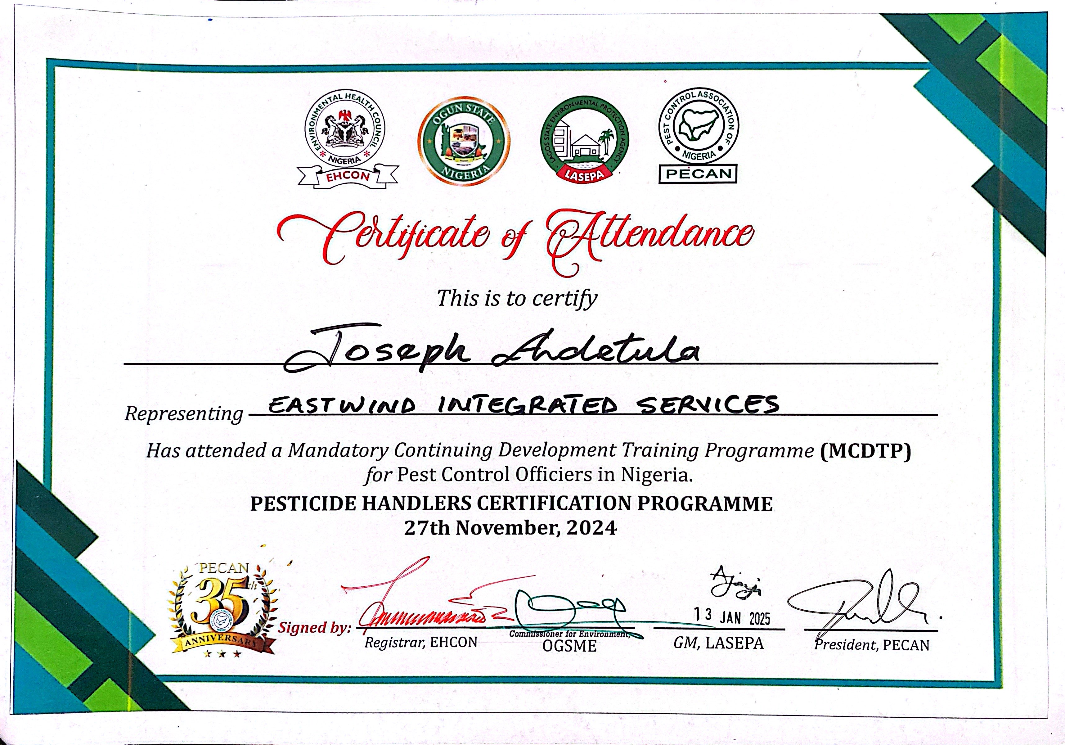 Eastwind Certification 5