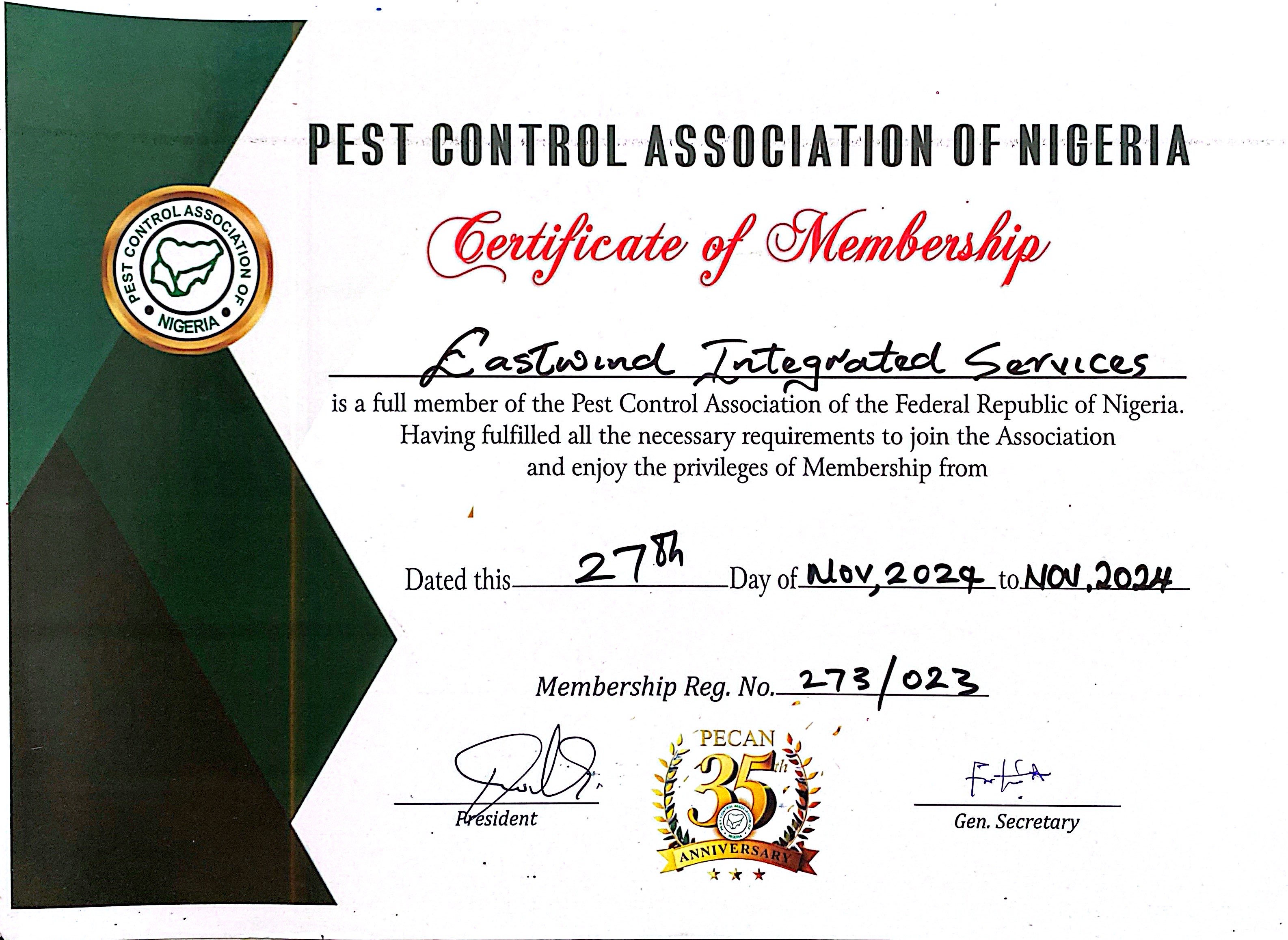 Eastwind Certification 6